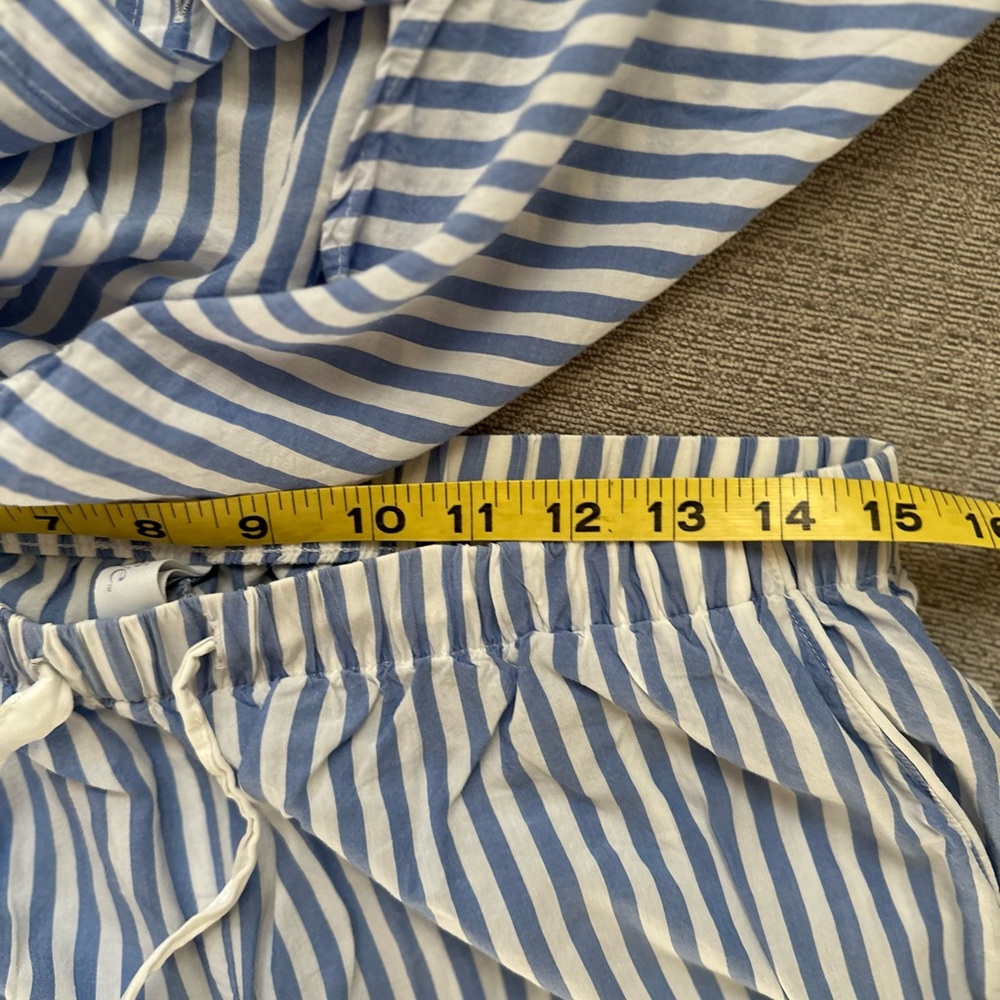 Stars Above Blue and White Striped Pajama Set - Picture 6 of 7